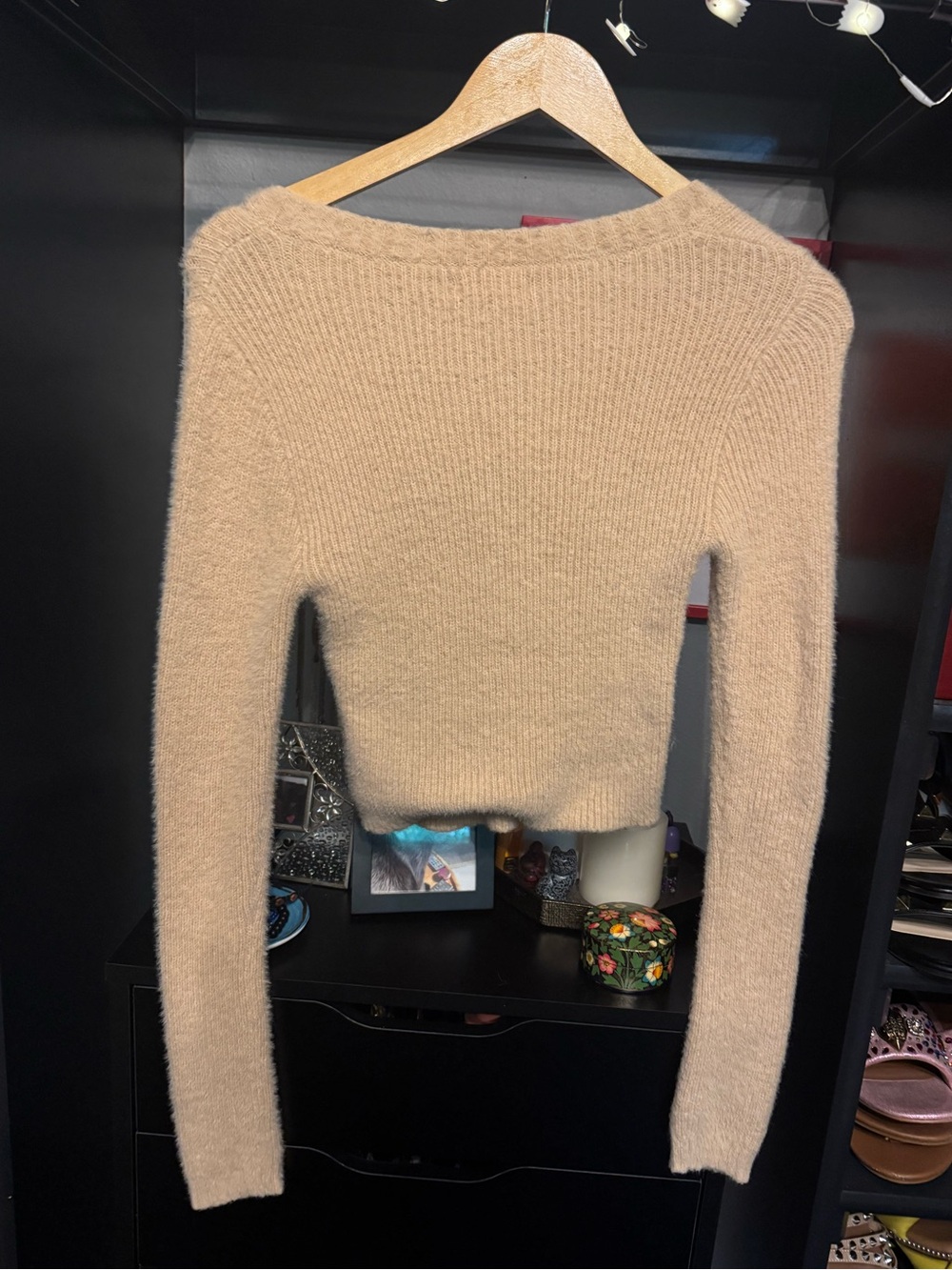 Cozy Crop Henley Sweater - Beige 🤎🍂 - Picture 7 of 7